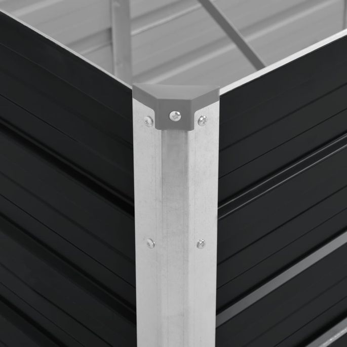 Lit surélevé de jardin Anthracite 160x40x45 cm Acier galvanisé - Photo n°2