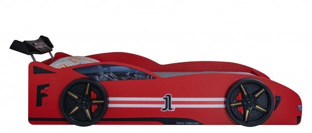 Lit voiture de course blanche avec coffre de rangement Fusio 90x190 cm - Photo n°4