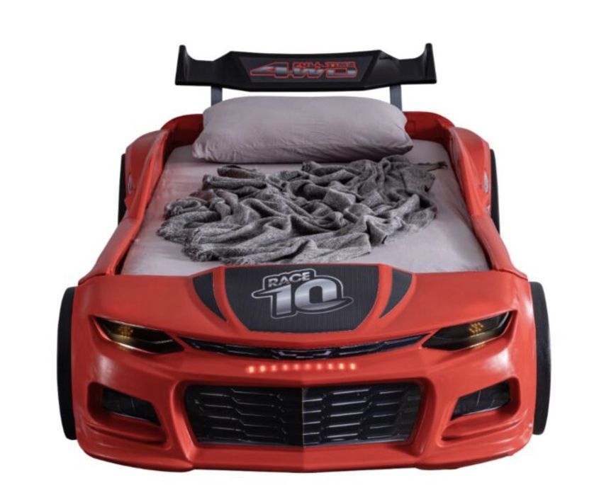 Lit voiture de course Champion racing rouge avec Led et bruitage 90x190 cm - Photo n°10