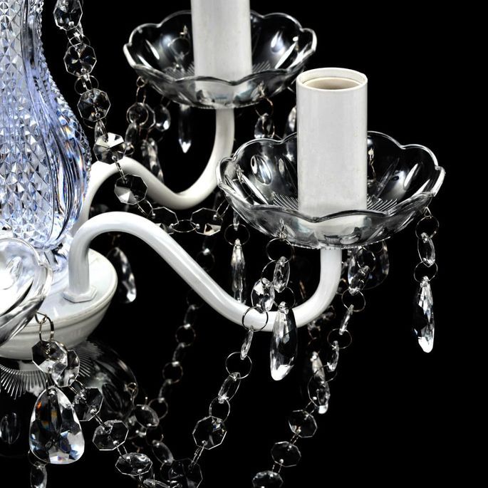 Lustre en cristal 5 ampoules Transparent - Photo n°5