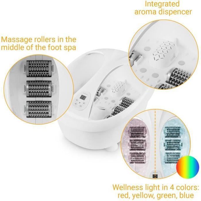 MEDISANA FS 888 - Bain a remous pour les pieds Premium - Favorise la circulation sanguine et revitalise - Lumiere bien-etre intégrée - Photo n°5