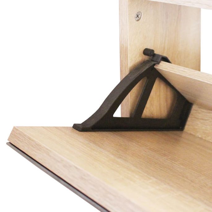 Meuble à chaussures 3 étagères Miroir 63 x 17 x 102,5 cm Chêne - Photo n°5