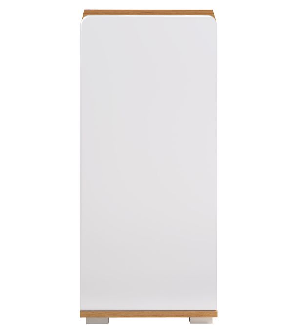 Meuble bas de salle de bain brillant et chêne artisanal Klara 37 cm - Photo n°5