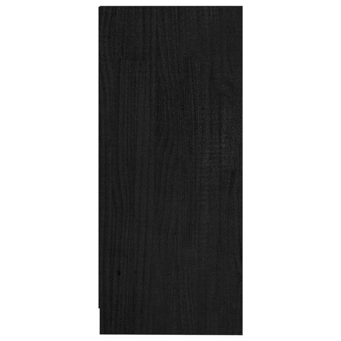 Meuble d'appoint Noir 35,5x33,5x76 cm Bois de pin massif - Photo n°6