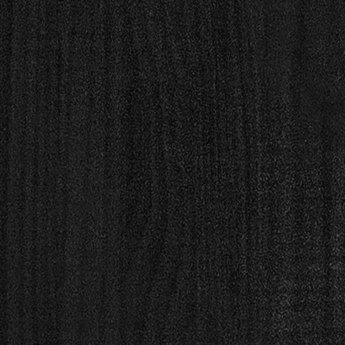 Meuble d'appoint Noir 35,5x33,5x76 cm Bois de pin massif - Photo n°7