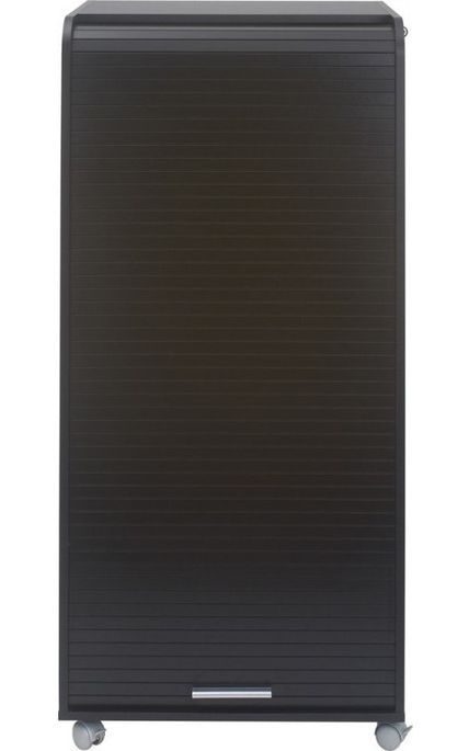 Meuble informatique à rideau noir Orga 140 cm - Photo n°2