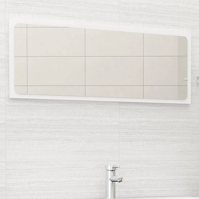 Miroir de salle de bain Blanc 100x1,5x37 cm - Photo n°2