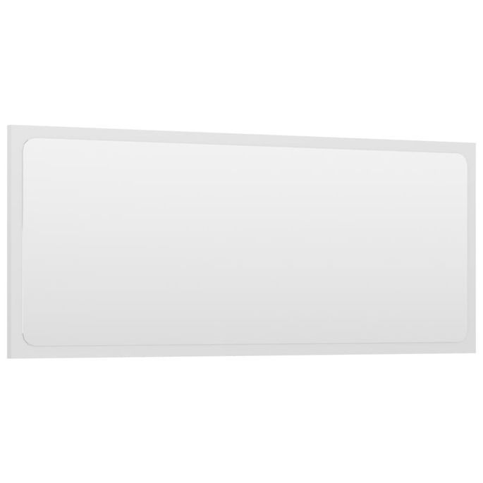 Miroir de salle de bain Blanc brillant 90x1,5x37 cm - Photo n°3