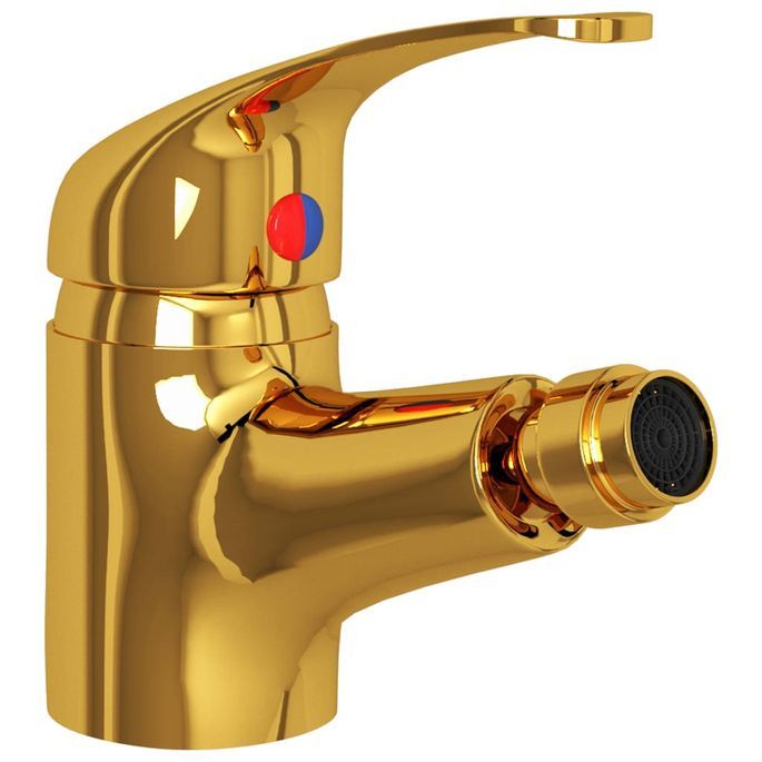 Mitigeur de bidet de salle de bain Doré 13x12 cm - Photo n°2