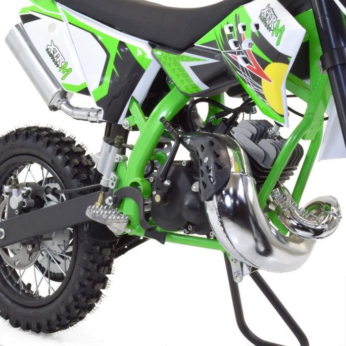 Moto cross 50cc Racing 14/12 9cv automatique Kick starter vert