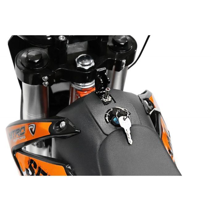 Moto cross électrique 1200W 48V lithium 12/10 Prime orange - Photo n°12