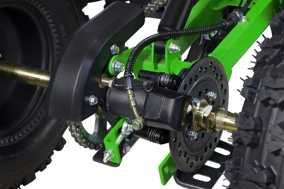 Moto cross électrique avec roues stabilisatrices Flee 300W vert - Photo n°7