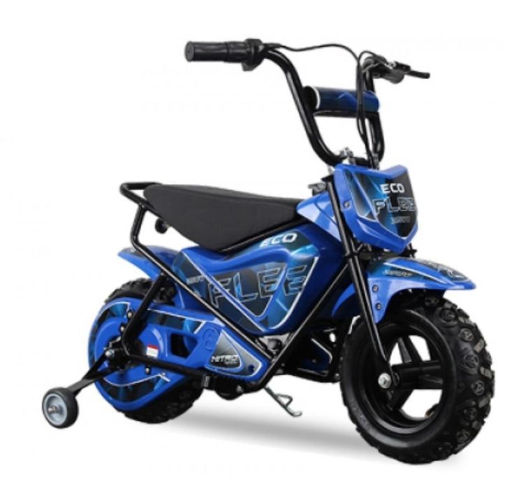 Moto électrique avec roues stabilisatrices kuyez 250W 24V Bleu - Photo n°1