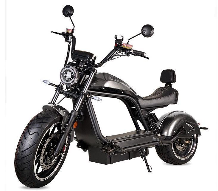Moto électrique Harley gris 3000W – 45 km/h - homologué route - Photo n°1