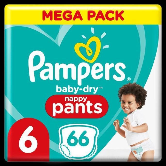PAMPERS Baby-Dry Pants Taille 6-66 Couches-Culottes : : Bébé et  Puériculture