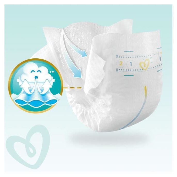 Couche bébé Pampers Premium Protection Taille 6 15+ kg - 120 Couches, Pack  1 Mois