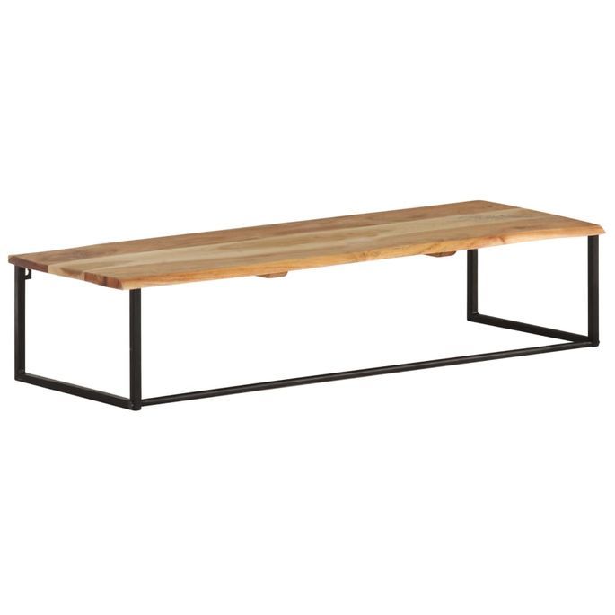 Patère à bord naturel 100x35x22 cm Bois d'acacia massif - Photo n°2