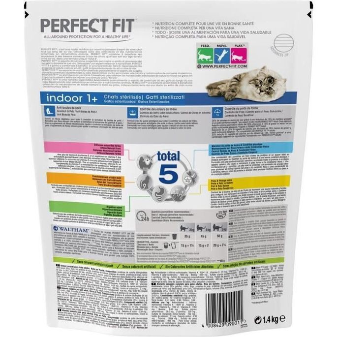 Perfect Fit Croquettes Au Poulet Pour Chat D Interieur Sterilise 1 4 Kg X4 Lestendances Fr