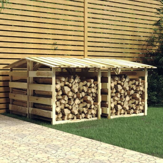 Pergolas avec toits 4 pcs 100x90x100 cm Bois de pin imprégné - Photo n°1