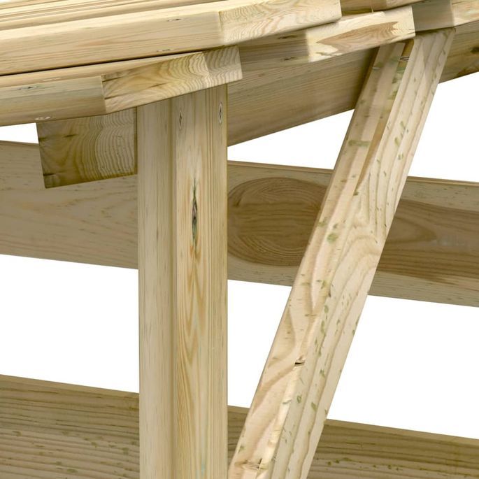 Pergolas avec toits 4 pcs 100x90x100 cm Bois de pin imprégné - Photo n°7