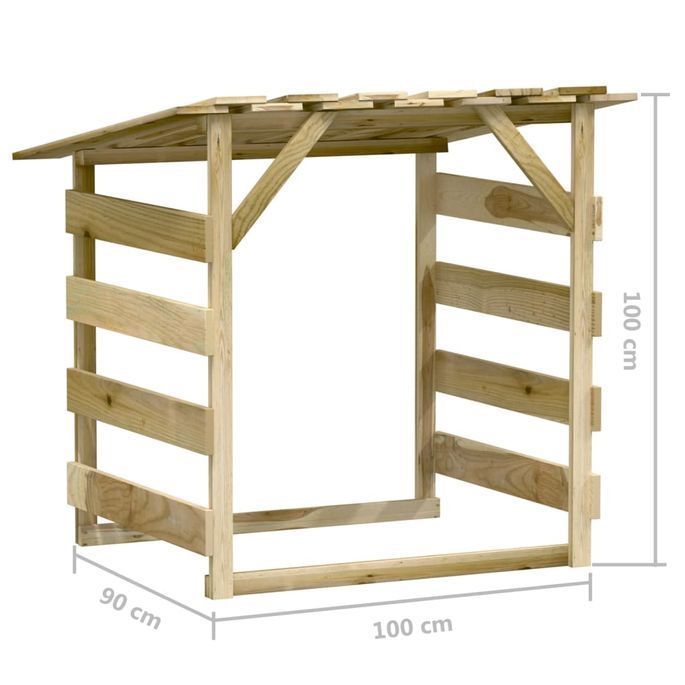 Pergolas avec toits 6 pcs 100x90x100 cm Bois de pin imprégné - Photo n°8