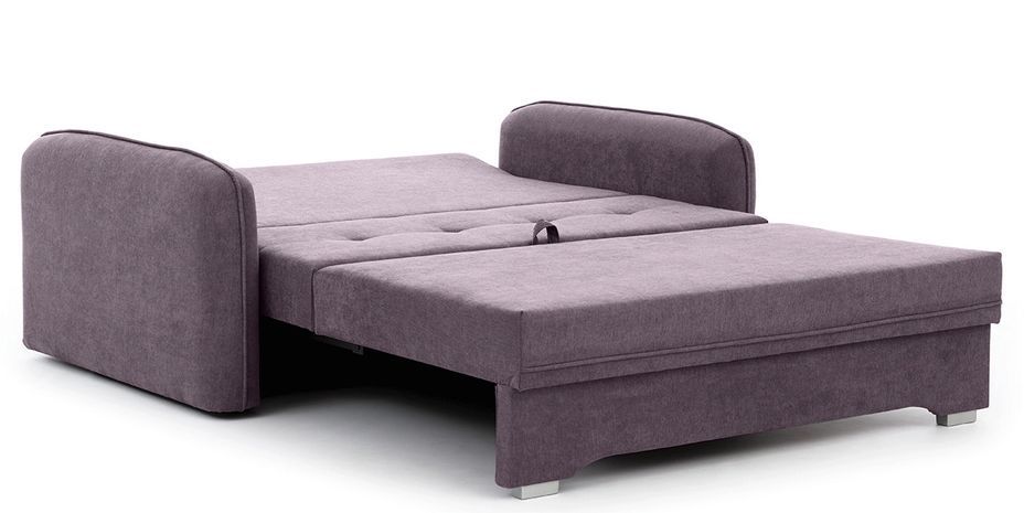 Petit canapé convertible original tissu violet Lany 155 cm - Photo n°3
