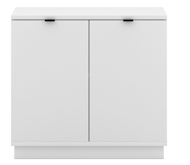 Les Tendances Petite armoire de bureau bois blanc mat Kofice 80 cm