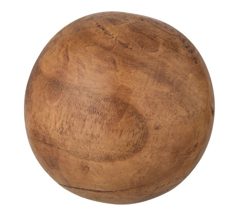 Petite balle en bois massif marron Paulonia D 11 cm - Photo n°1