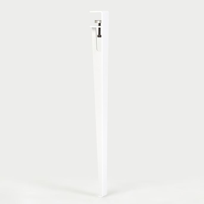Petite table à manger bois blanc et pieds acier blanc Bazika 150 cm - Photo n°6