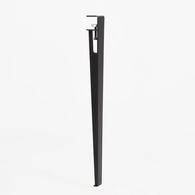 Petite table à manger bois clair et pieds acier noir Bazika 150 cm - Photo n°6