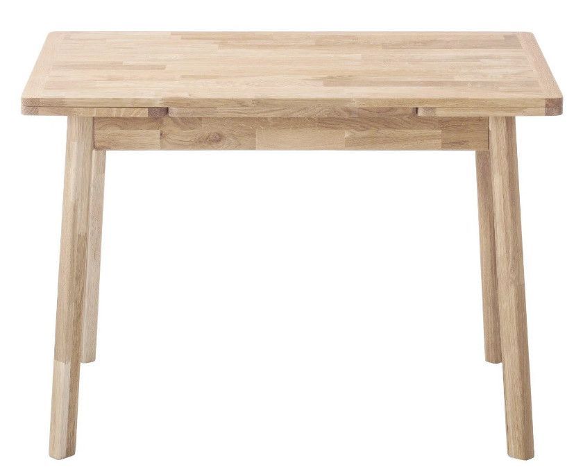 Petite table extensible en bois de chêne massif blanchi Miniko 110 à 170 cm - Photo n°3