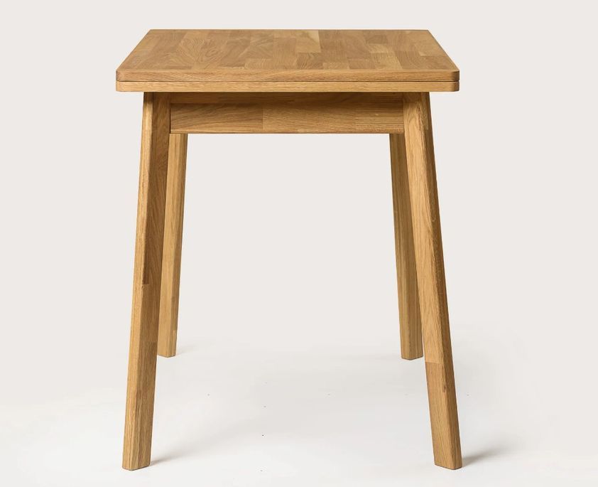 Petite table extensible en bois de chêne massif Larry 90/130 cm - Photo n°5