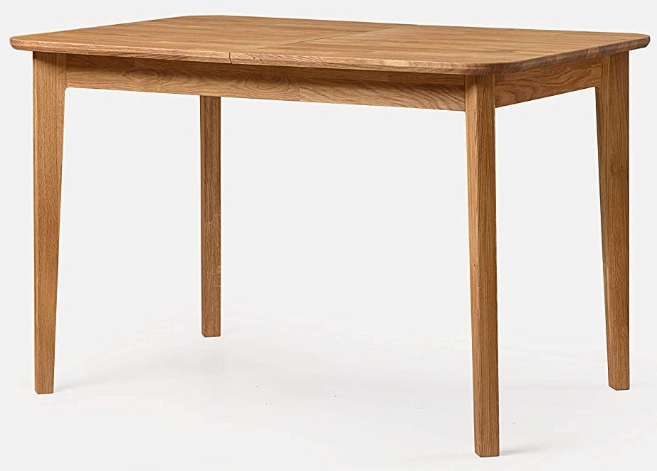 Petite table rectangulaire extensible 120 à 160 cm en bois de chêne massif Franka - Photo n°2