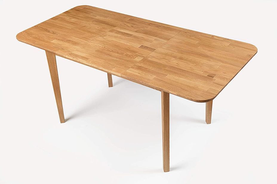 Petite table rectangulaire extensible 120 à 160 cm en bois de chêne massif Franka - Photo n°6