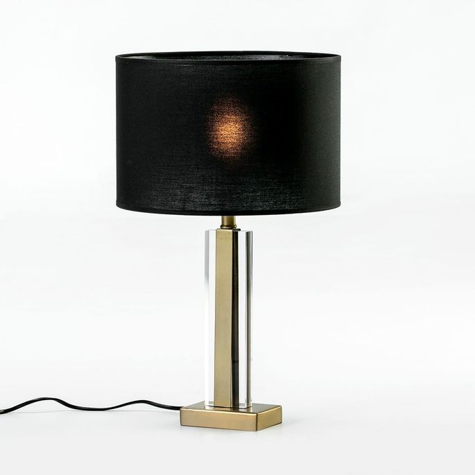 Pied de lampe en métal doré et acrylique Vego H 34 cm - Photo n°2