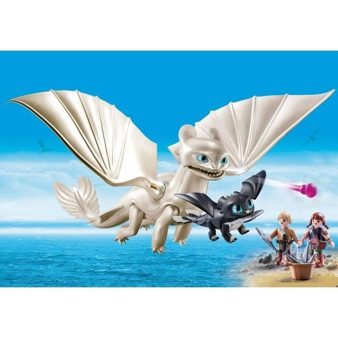 Playmobil Dragons 3 Furie Eclair Et Bebe Dragon Avec Enfants Lestendances Fr