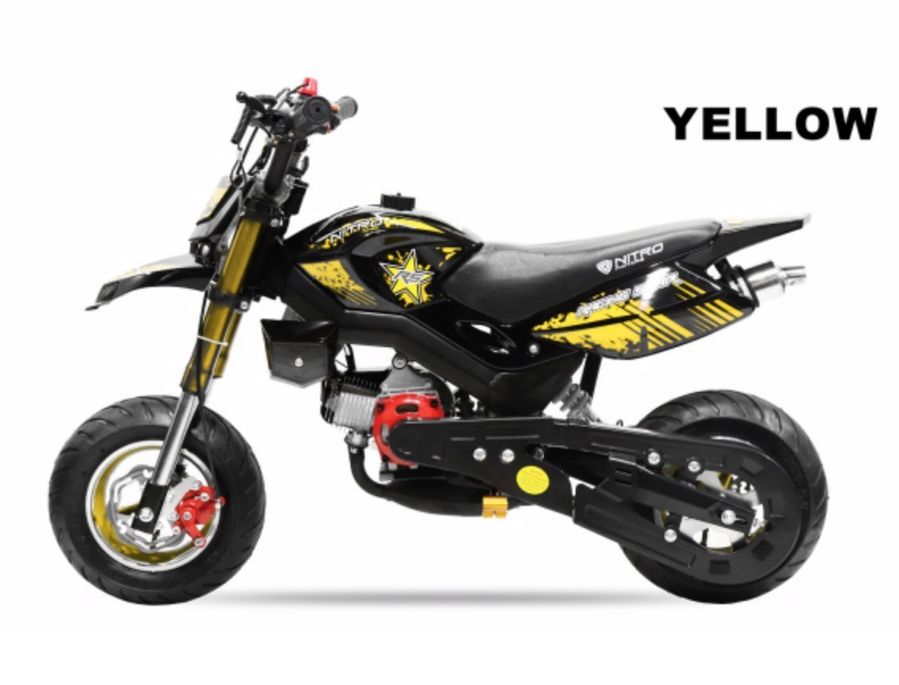 Pocket bike 49cc Sport Hobbit 6,5/6,5 jaune - Photo n°2