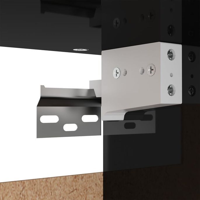Porte manteau mural Noir brillant 70x32,5x35 cm - Photo n°8