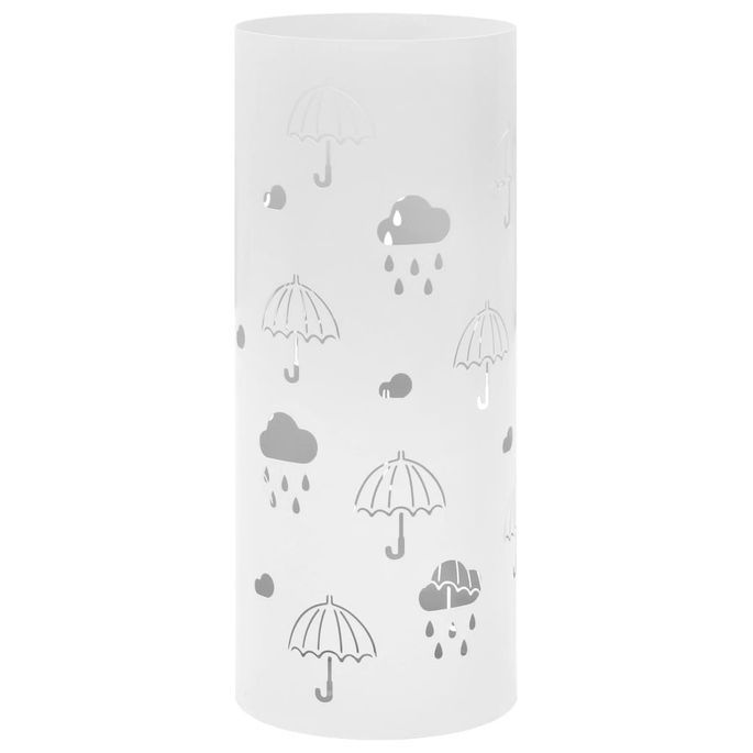 Porte-parapluie Design Parapluies Acier Blanc - Photo n°1