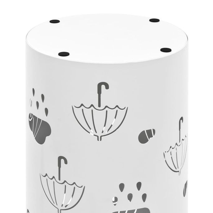Porte-parapluie Design Parapluies Acier Blanc - Photo n°5