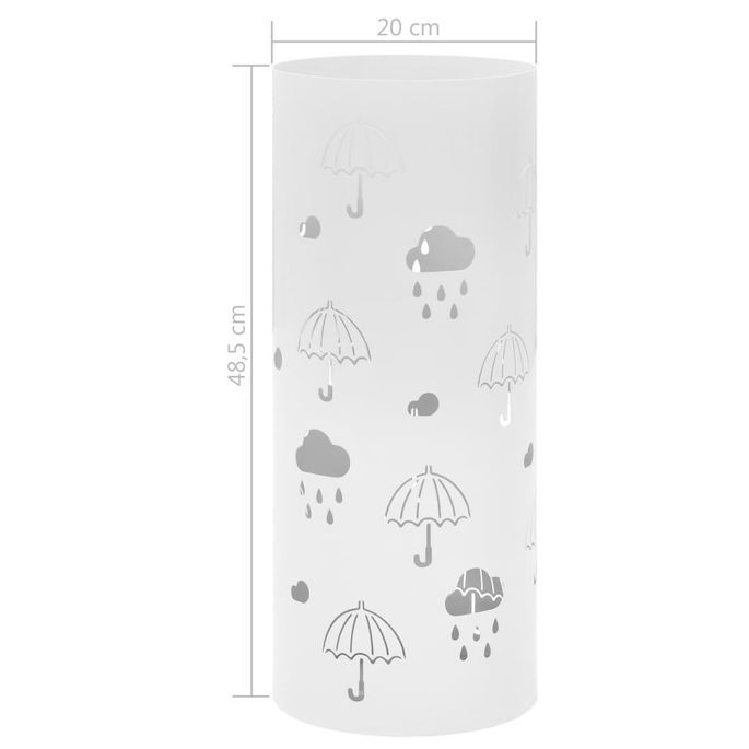 Porte-parapluie Design Parapluies Acier Blanc - Photo n°6