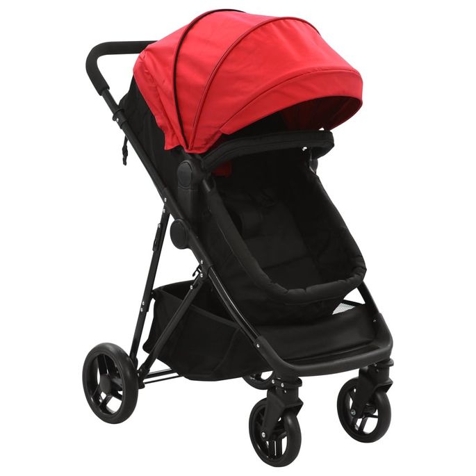 Poussette Landau Bebe 2 En 1 Rouge Et Noir Acier Lestendances Fr