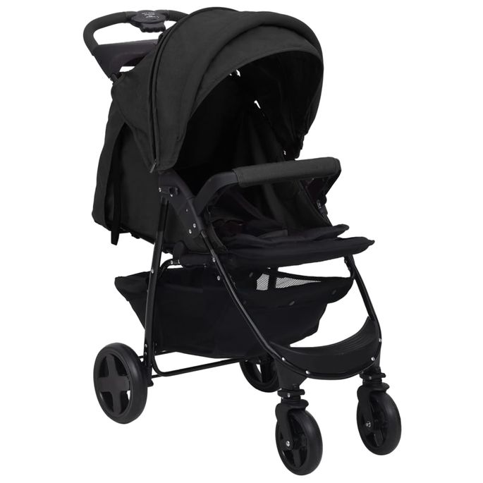 Poussette pour bébé 2-en-1 Anthracite Acier - Photo n°4