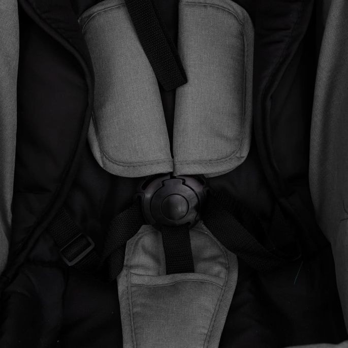 Poussette pour bébé 2-en-1 Gris clair Acier - Photo n°2