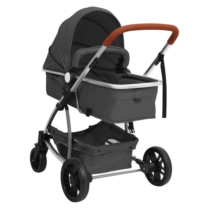 Home Poussette Pour Bebe 2 En 1 Gris Fonce Aluminium Lestendances Fr