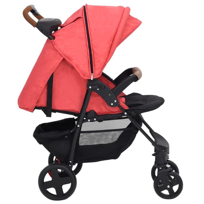 Home Poussette Pour Bebe 2 En 1 Rouge Acier Lestendances Fr