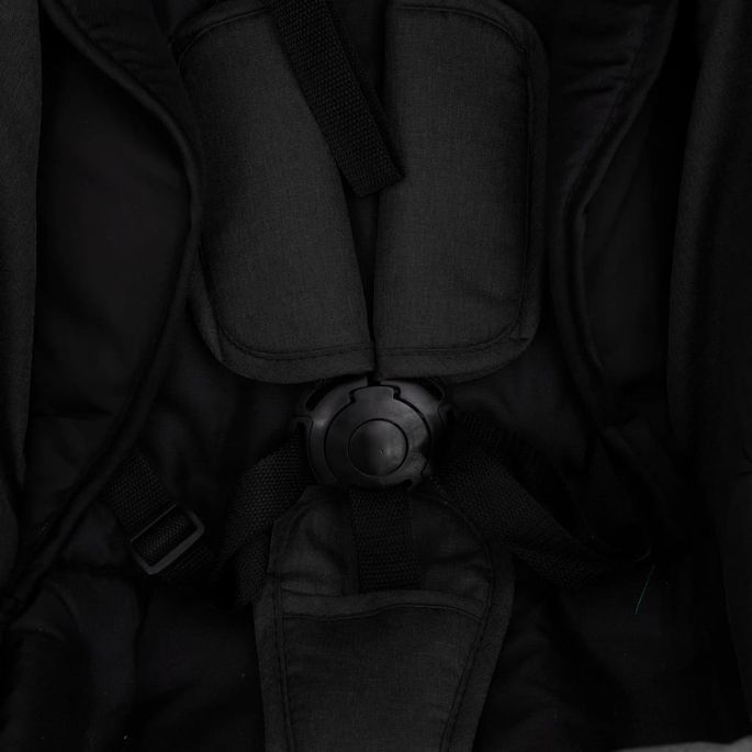 Poussette pour bébé 3-en-1 Anthracite et noir Acier - Photo n°12