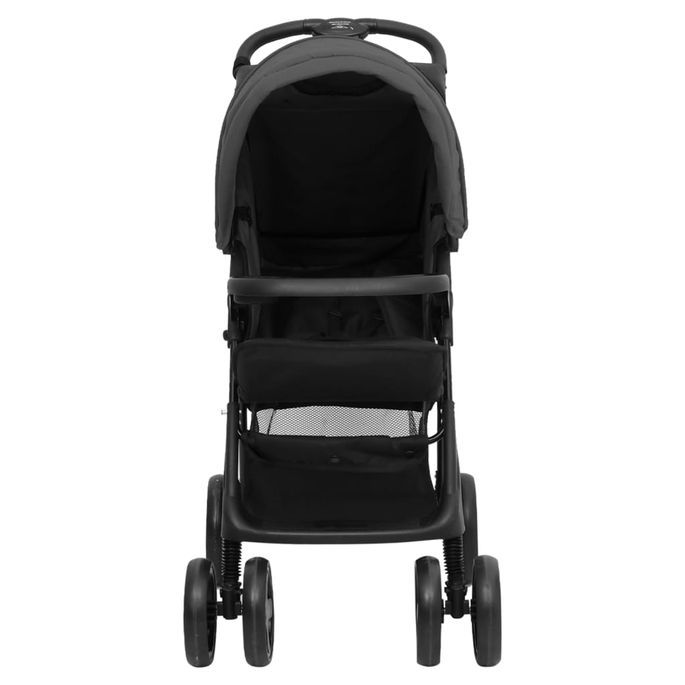 Poussette pour bébé 3-en-1 Gris foncé et noir Acier - Photo n°6