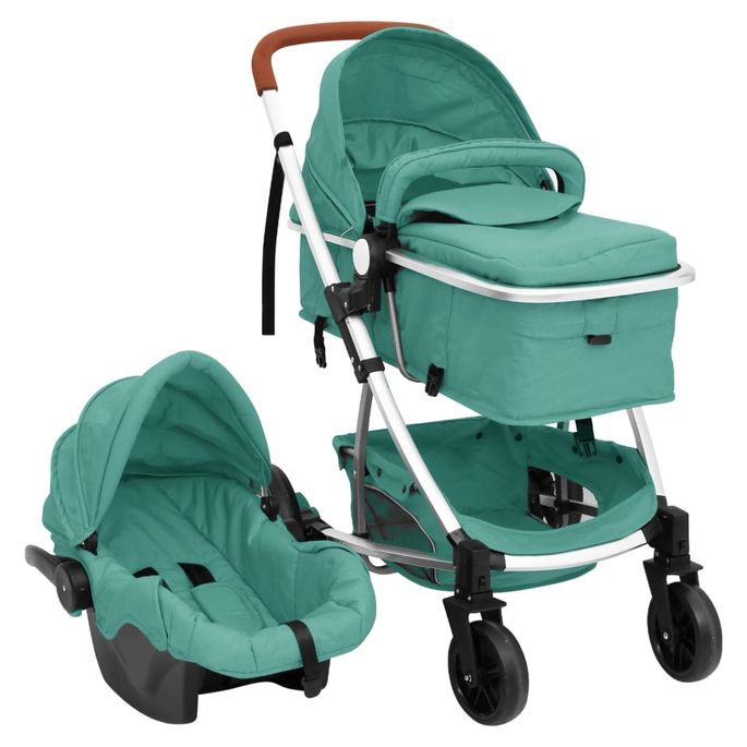 Home Poussette Pour Bebe 3 En 1 Vert Aluminium Lestendances Fr