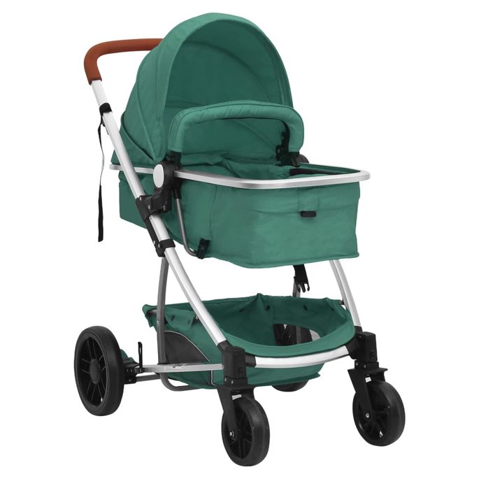 Home Poussette Pour Bebe 3 En 1 Vert Aluminium Lestendances Fr
